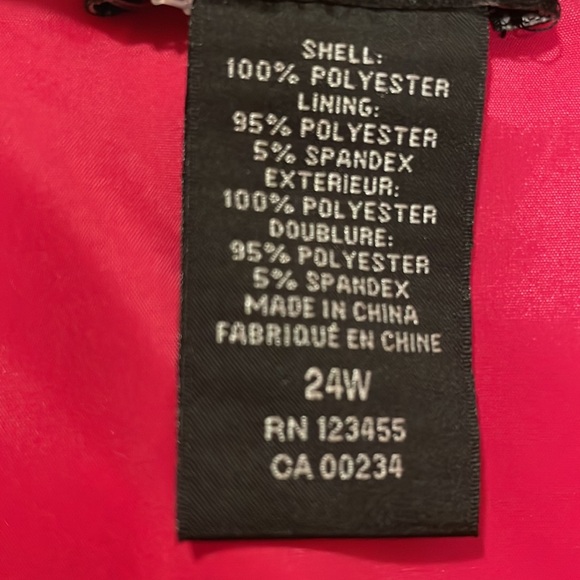 424 Fifth - Lord & Taylor Cascade Ruffle Front Miniskirt, Pink, sz 24W - Picture 7 of 12